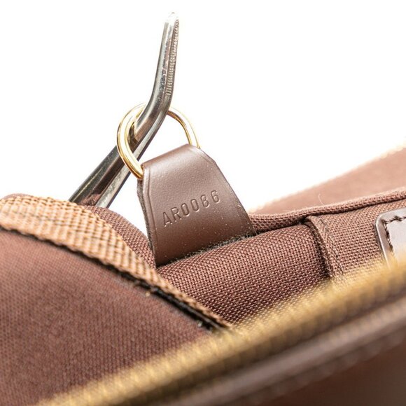 LOUIS VUITTON Brown Damier Leather Boston Bag - Picture 7 of 8